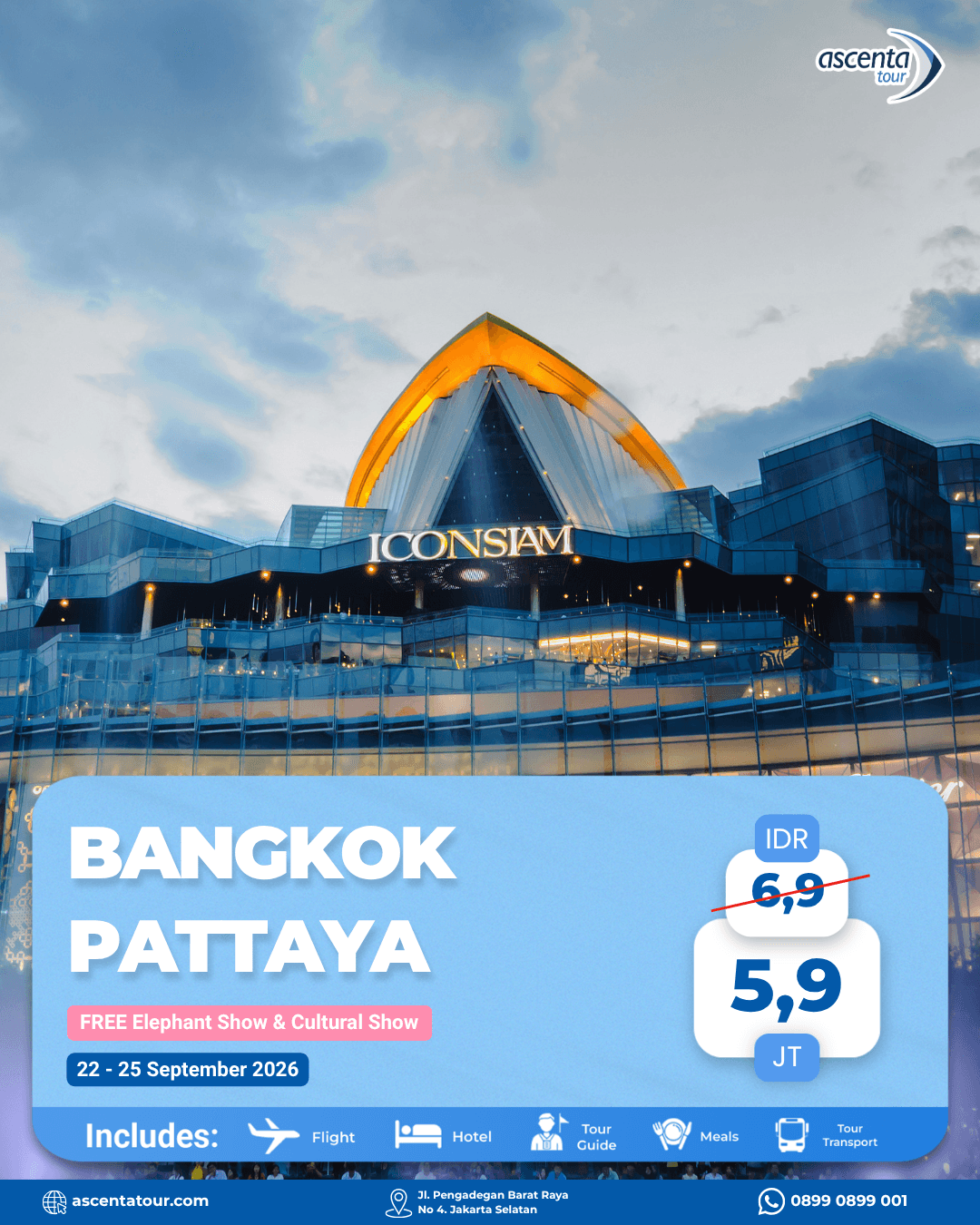Tour Thailand Bangkok Pattaya 4D3N