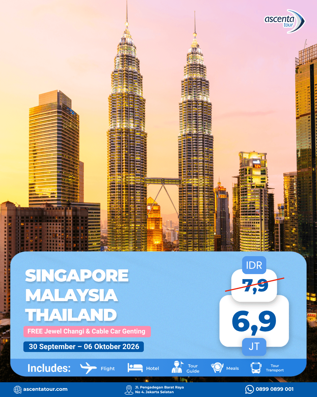 Tour 3 Negara Singapore Malaysia Thailand 7D6N
