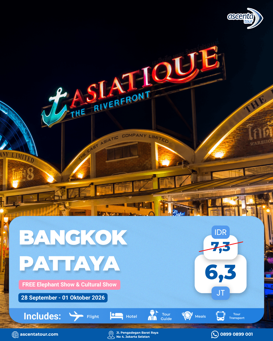Tour Thailand Bangkok Pattaya 4D3N