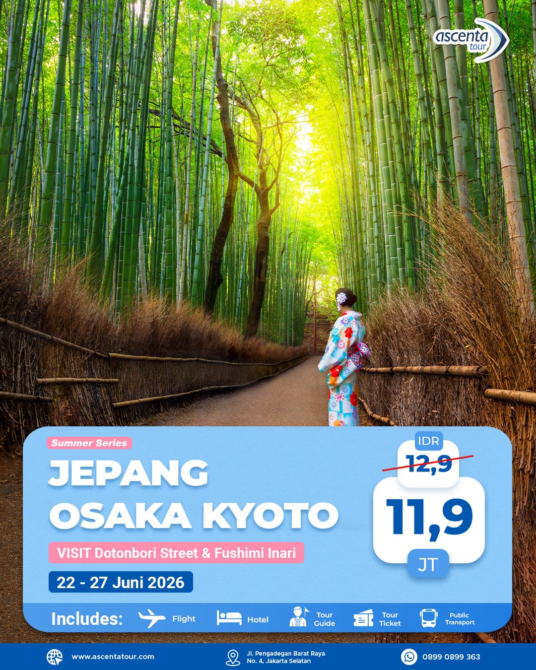 Tour Jepang Osaka Kyoto 6D4N